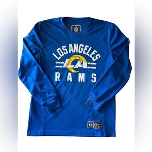 Los Angeles Rams Youth Long Sleeve Shirt Blue NFL Team Apparel Size L (14–16)